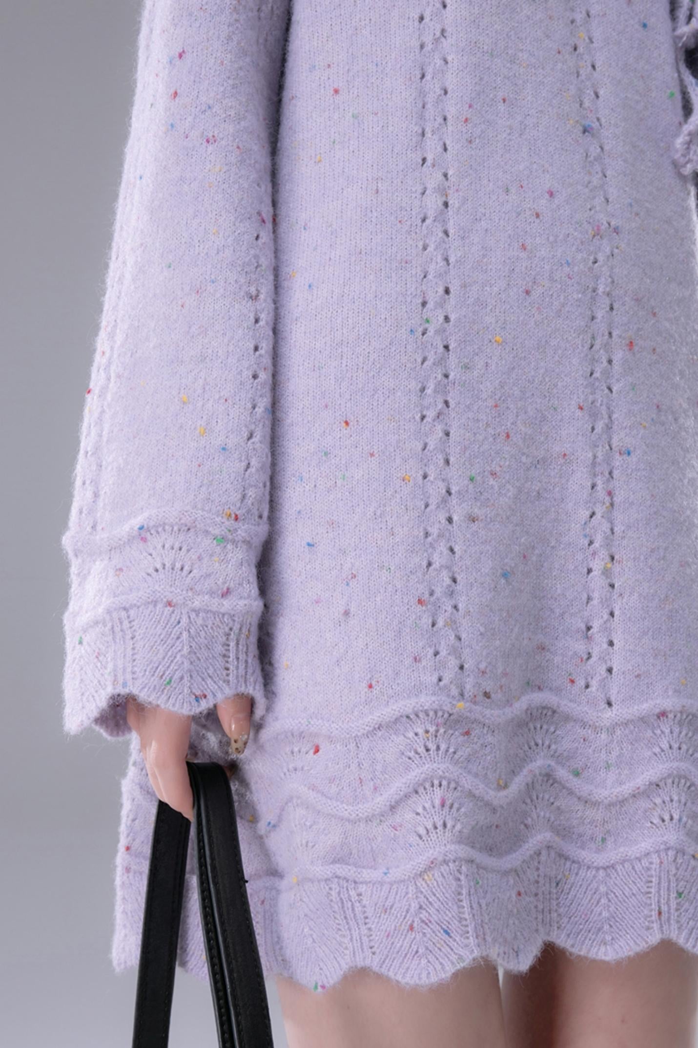 Lilac Woolen Dress and Knitted Sundress