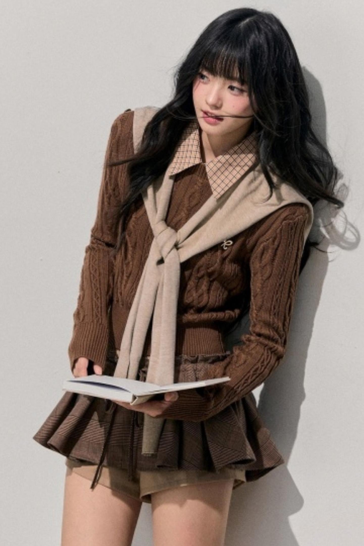 Unfinished Poem Plaid Sweater