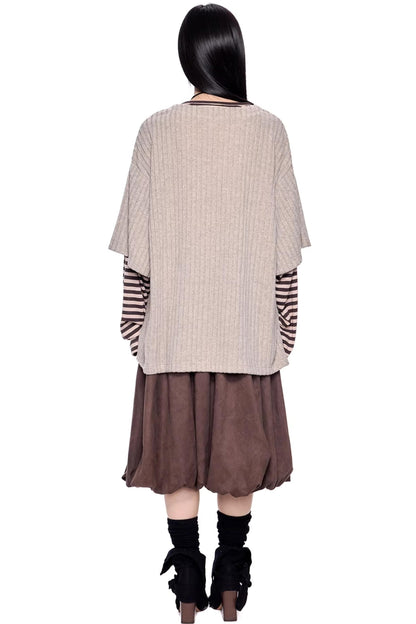 Retro Striped Patchwork Top