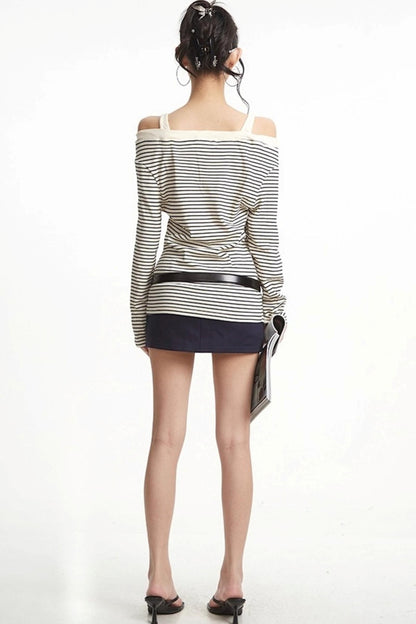 Embroidered Letter Sleeve Top