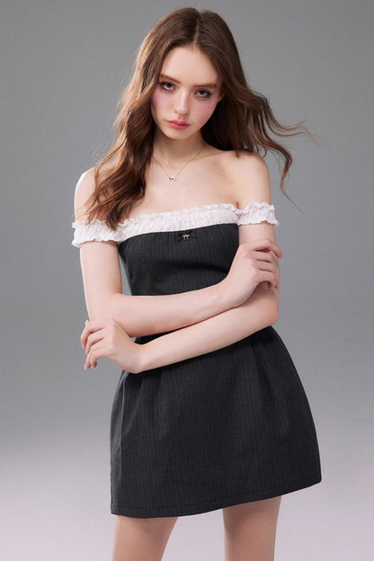 One-Shoulder Puff Dress