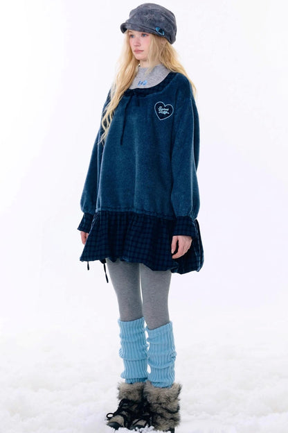 Patchwork Plaid Wool Dress