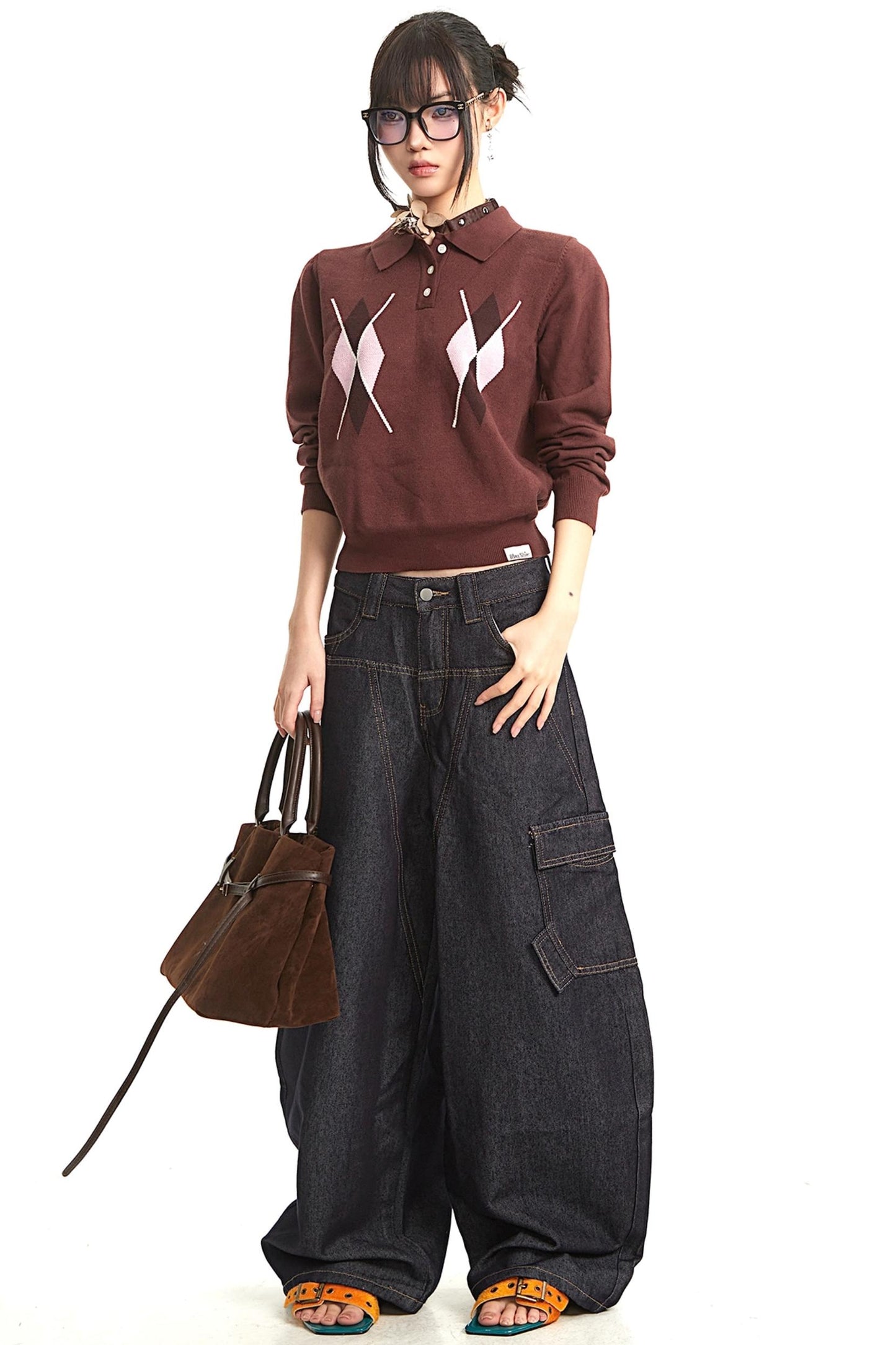 Vintage Brown Henry Knit Top