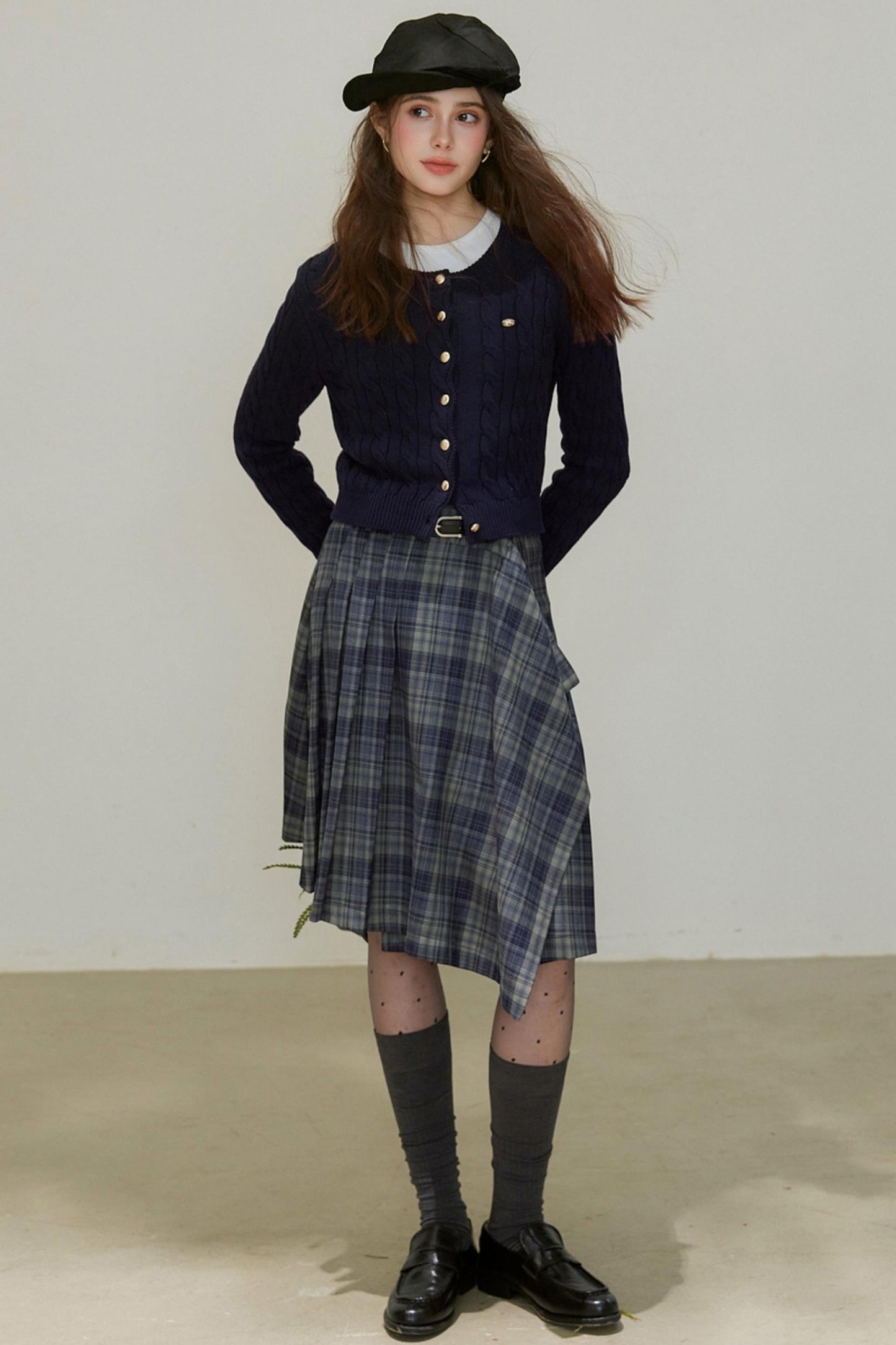 Plaid A-Line Skirt