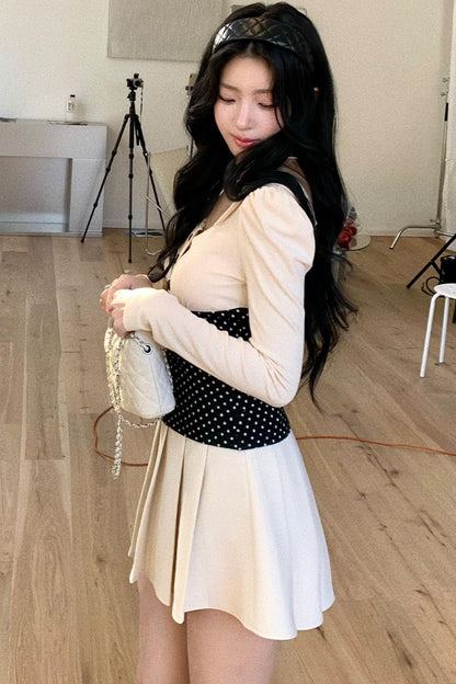 Polka Dot Bow Skirt Set-Up