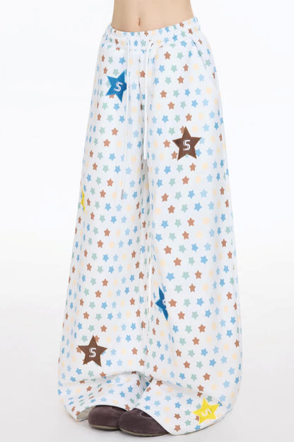 Retro Star Wide-Leg Pants