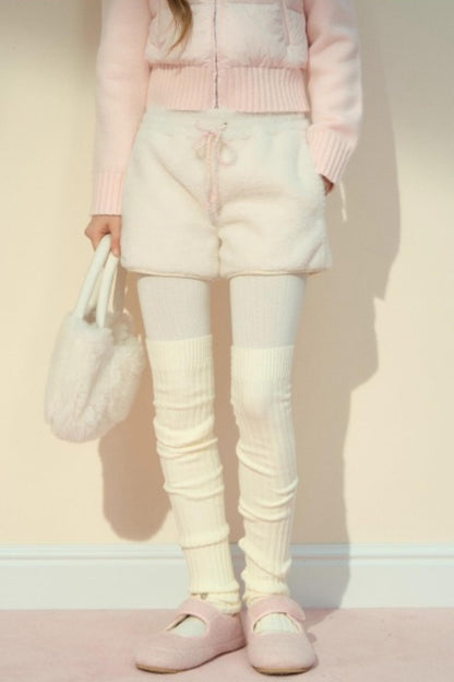 Fur Suede Versatile Lambwool Shorts