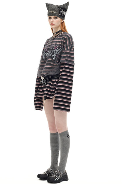 Striped Two Piece T-Shirt Set