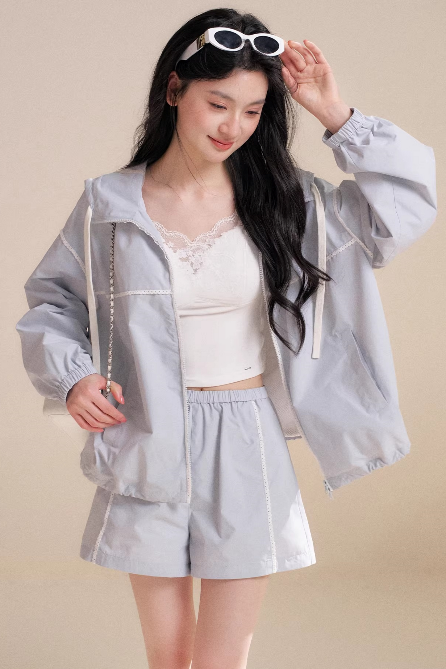 스포티크 레이스 후드 재킷 셋업