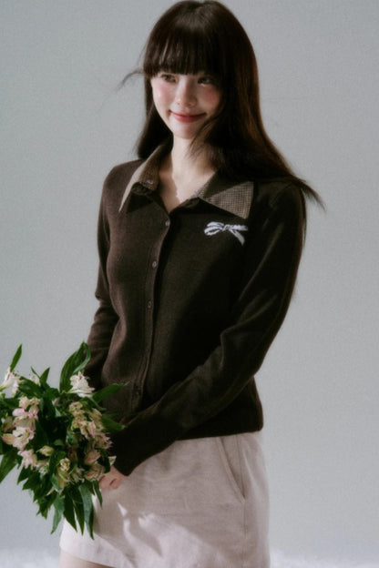 Miao-Style Wool Cardigan Sweater