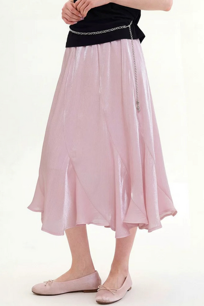 Romantic Fishtail Draped Skirt