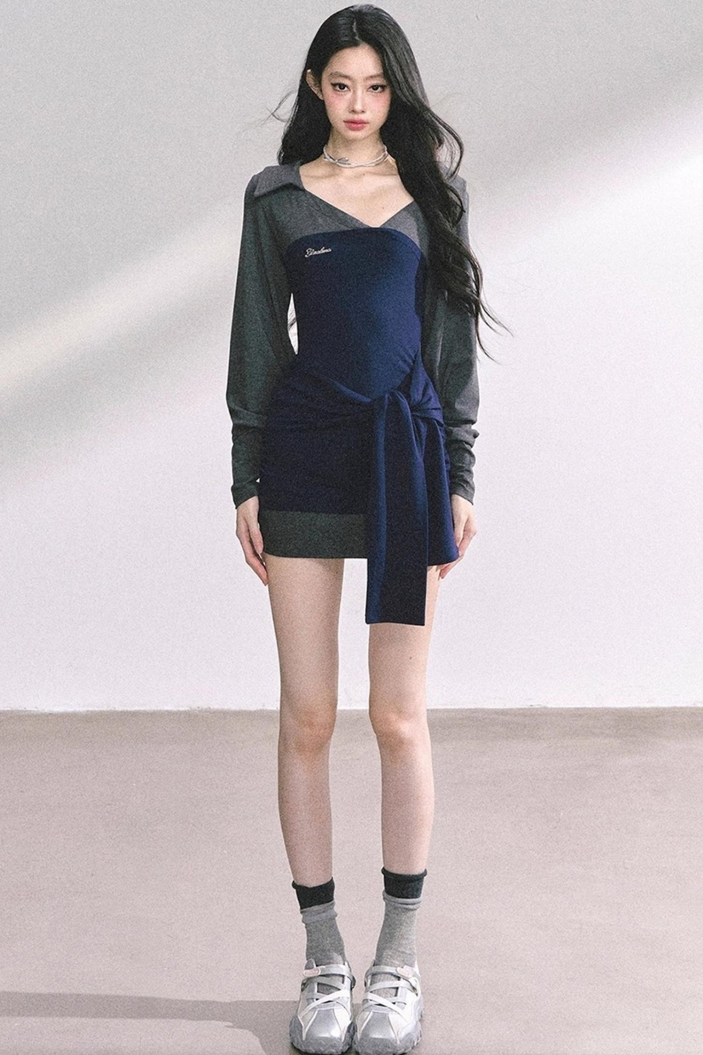 V-Neck Slimming Dress