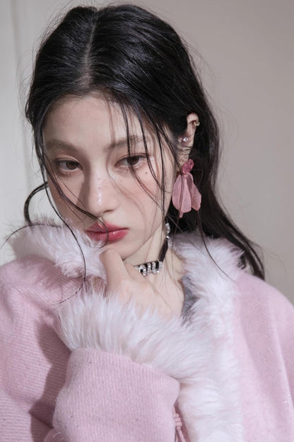 Snow Cherry Wool Coat