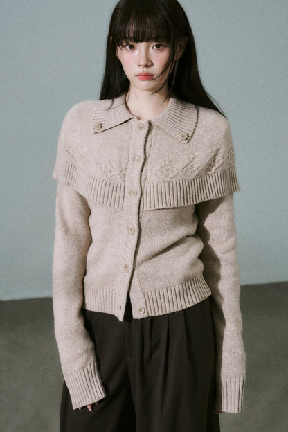 Cashmere Wool Blend Cape Top