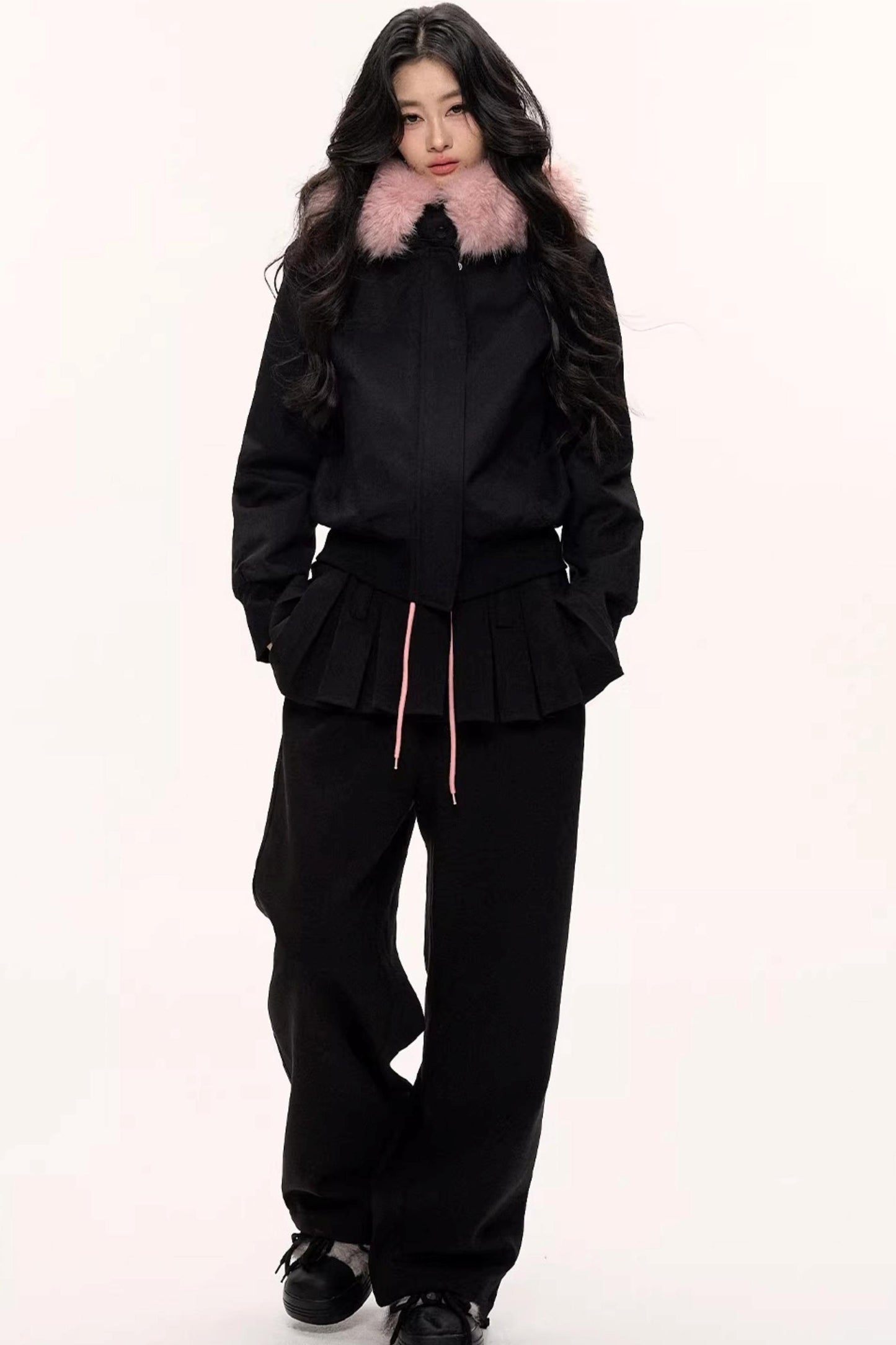 Blooming Wool Pleated Pants