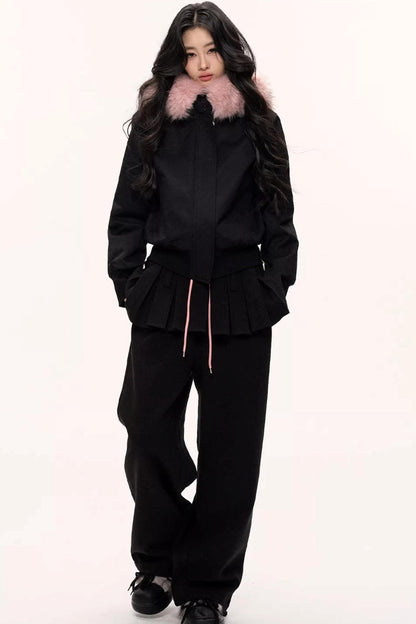 Blooming Wool Pleated Pants