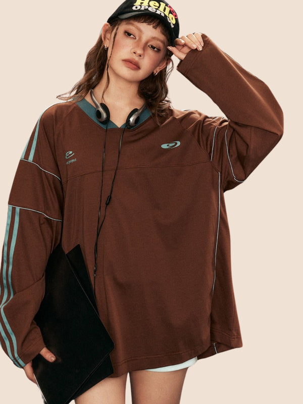 Stripe Loose Fit Sweatshirt