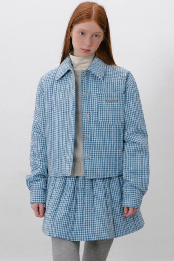 Lapel Dropped Shoulder Quilted Jacket