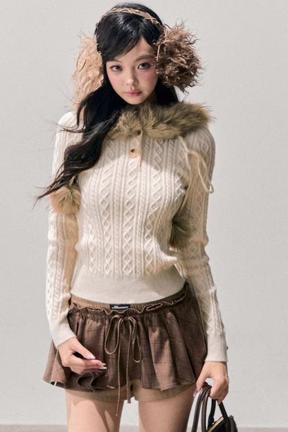 Snowfall Plush Hooded Sweater