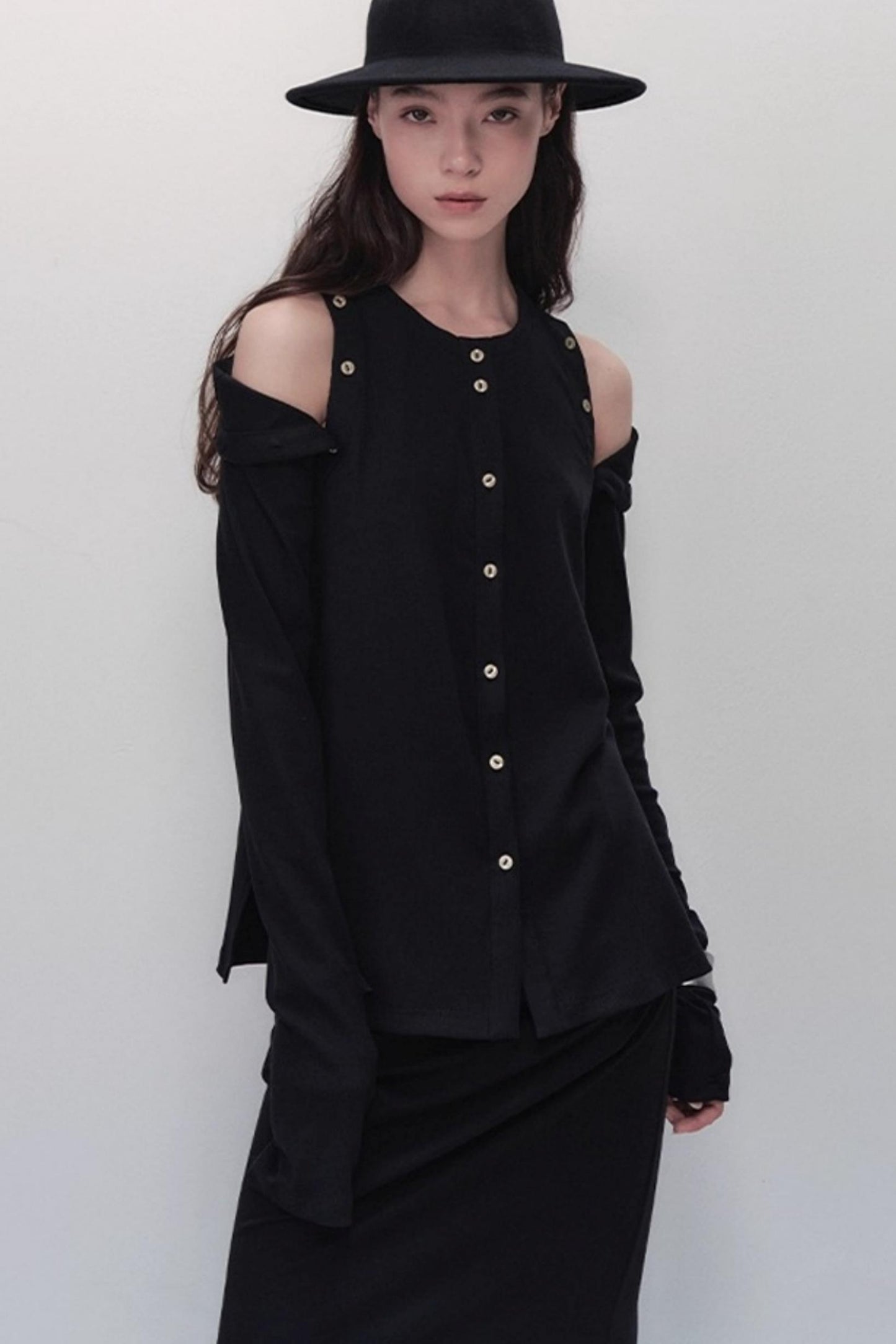 Detachable Round Neck Knitted Cardigan