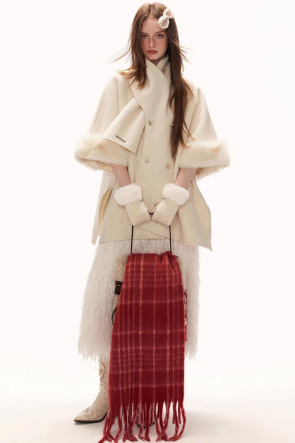 Scarf Fur Cape Coat