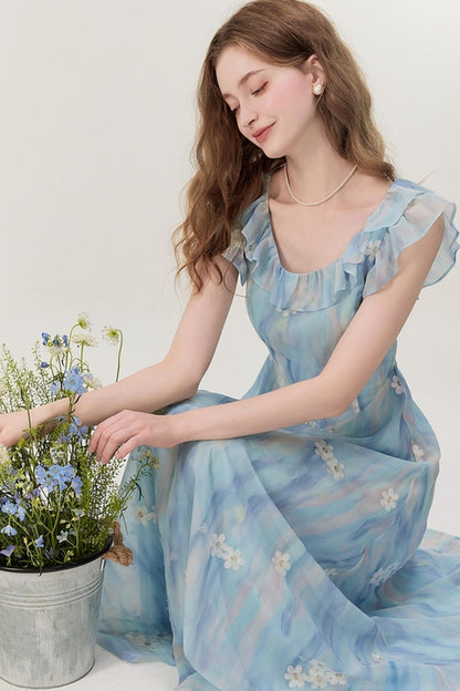 Summer Gradient A-Line Dress