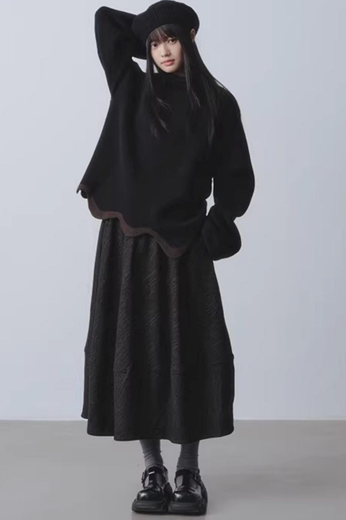 Orange Dusk Fleece-Lined Skirt