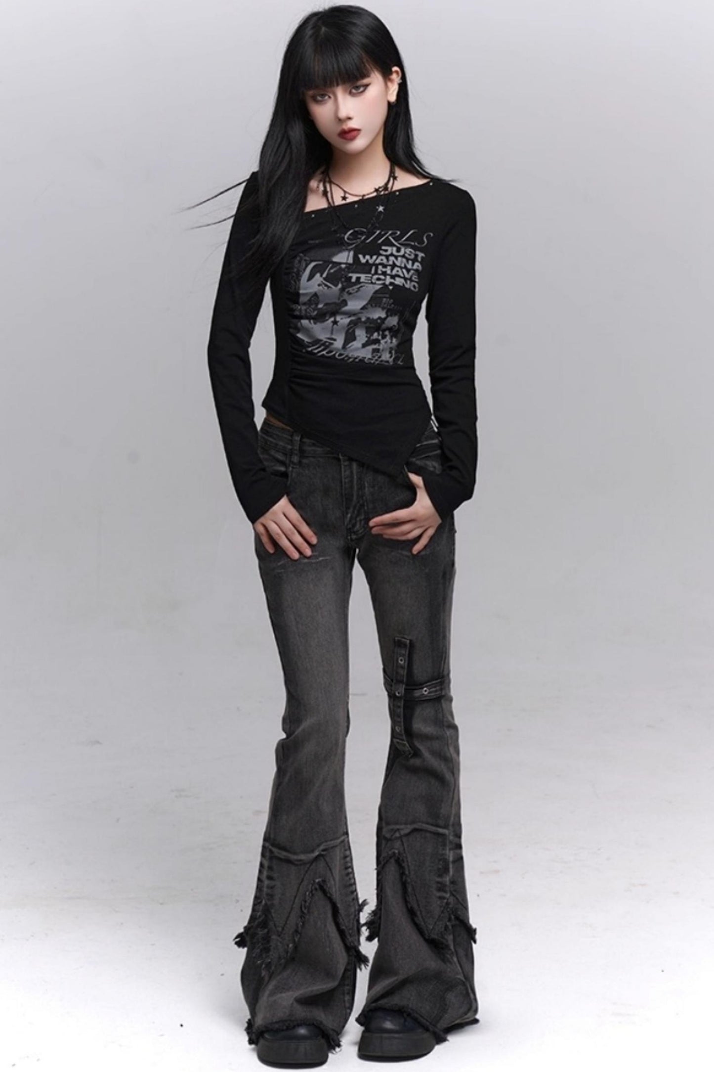Cool Girl Black Bootcut Jeans