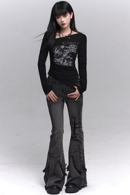 Cool Girl Black Bootcut Jeans