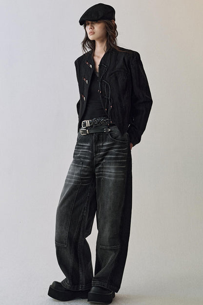 Whispers Gray Washed Jeans Pants