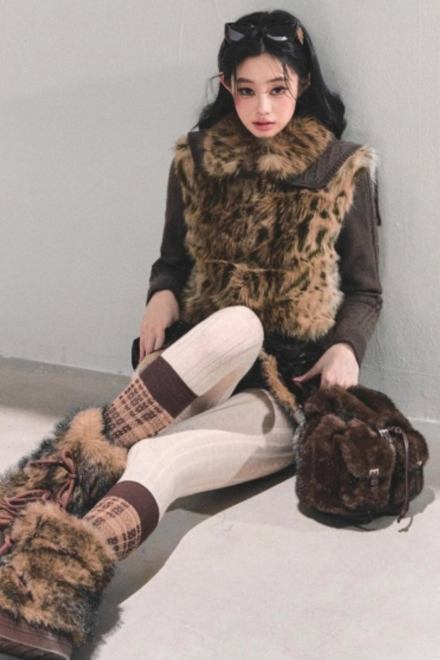 Eco-Friendly Fur Knit Coat