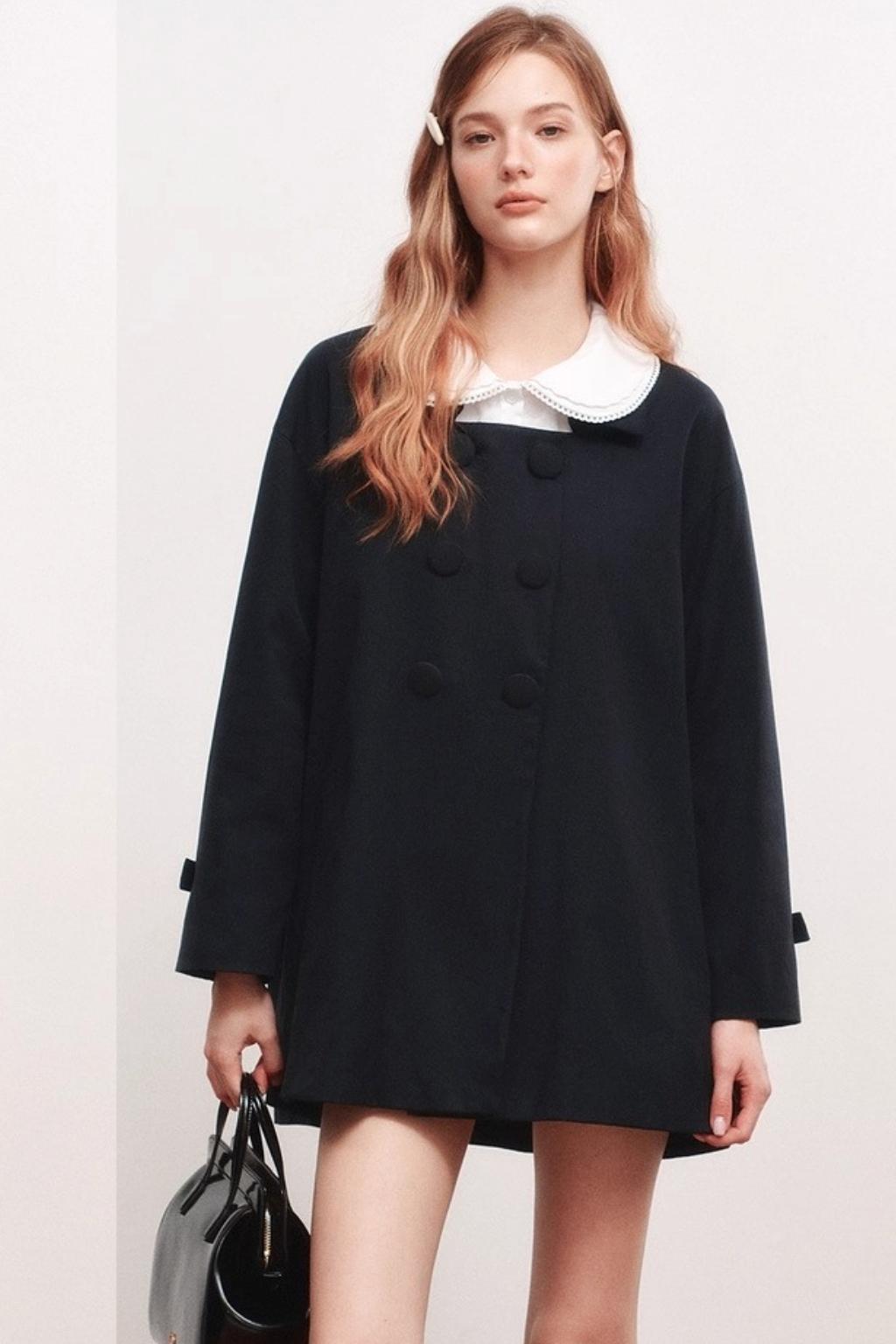 Square Bow Cape Coat