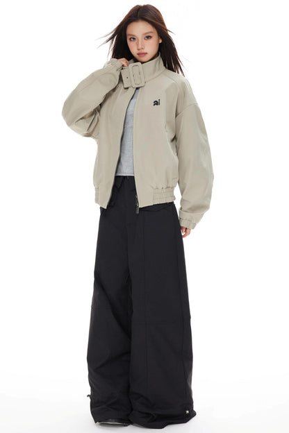 Polka Dot Stand-Up Jacket