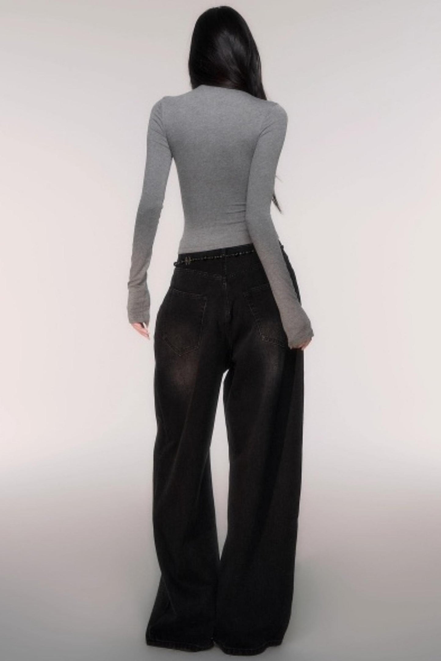 Light Distressed High-Waisted Jeans