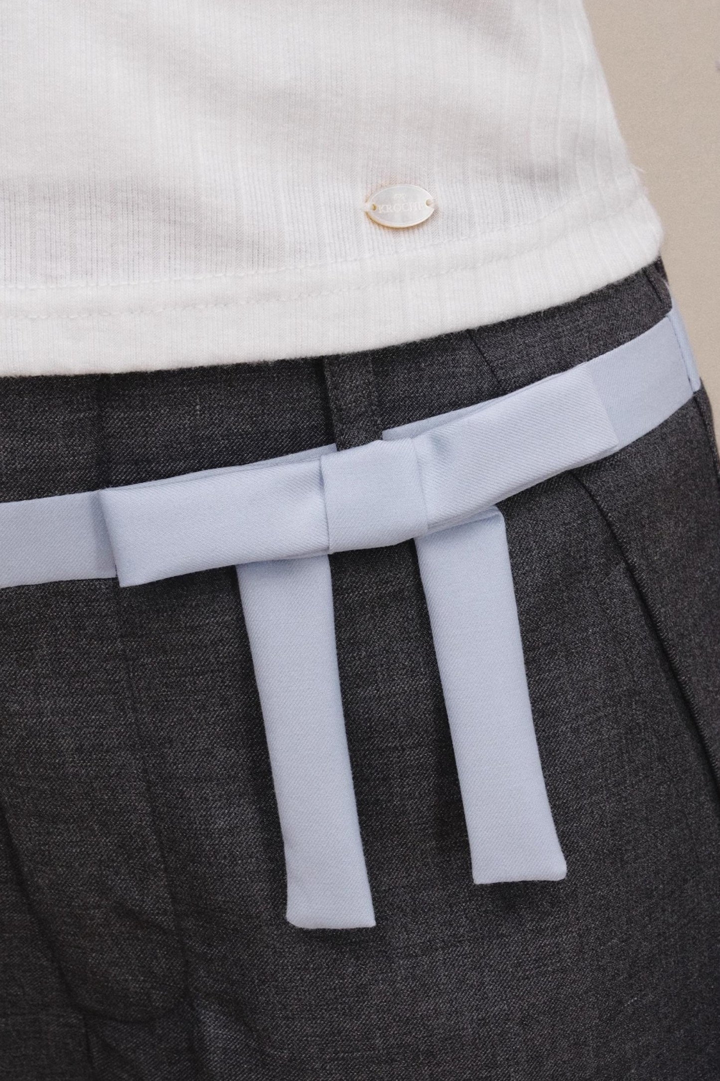 Color-Blocked High-Waisted Wide Leg Pants