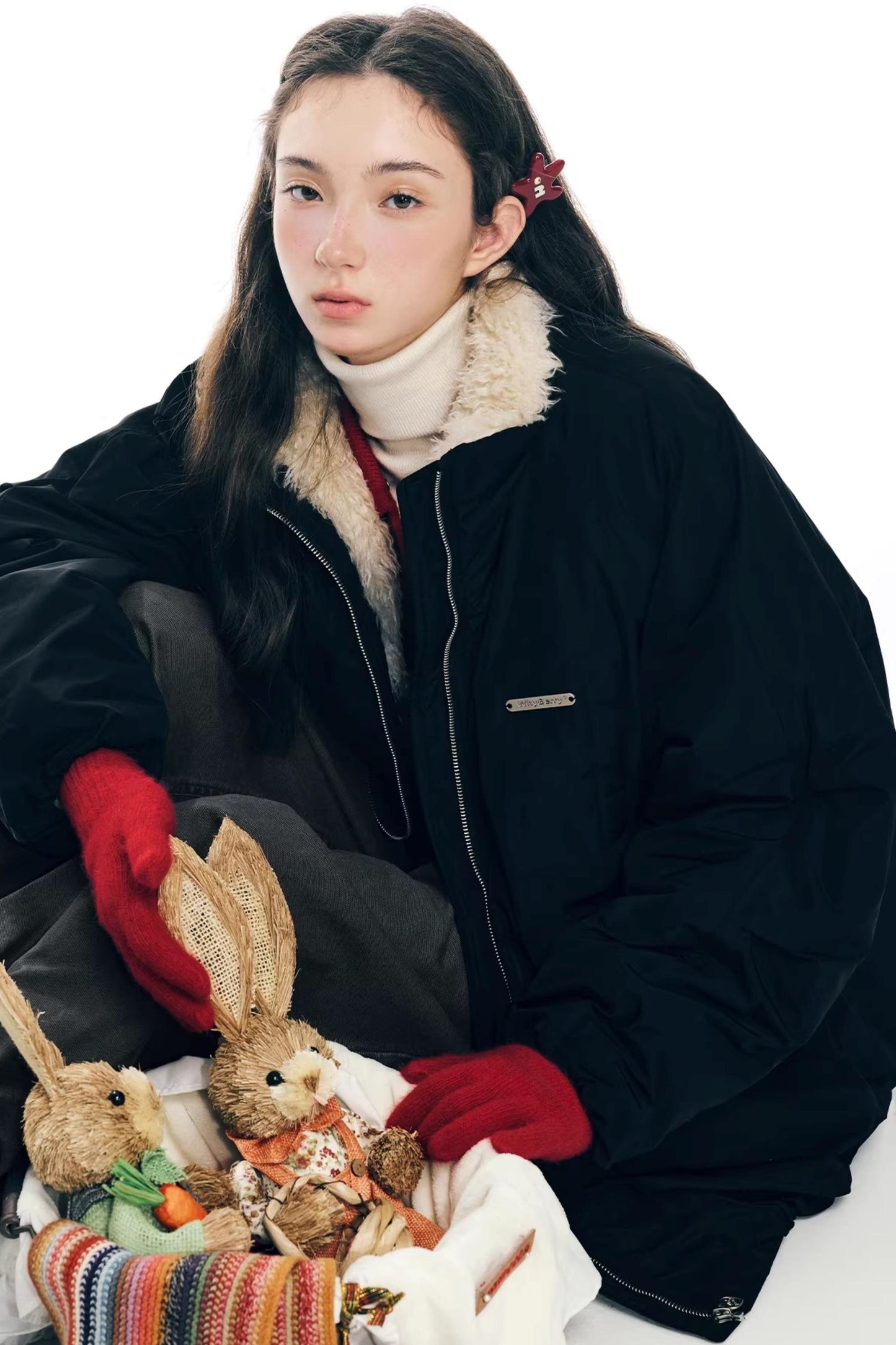 Cocoa Mousse Fur-Lined Jacket