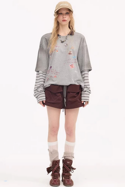 Cartoon Print Retro Sweater