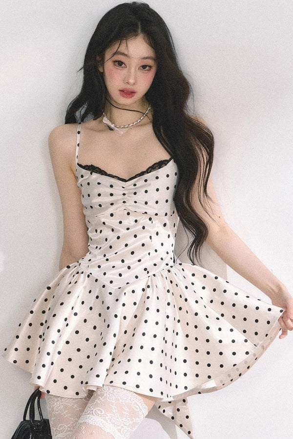 Ruffled Polka Dot Mini Dress