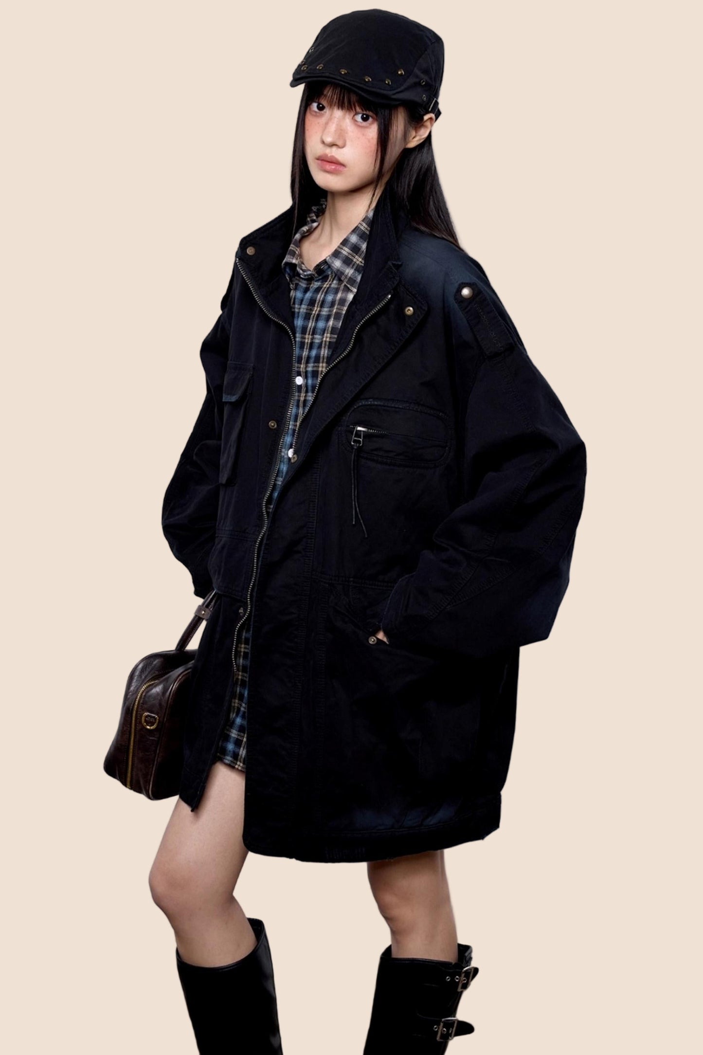 American Vintage Distressed Cargo Jacket