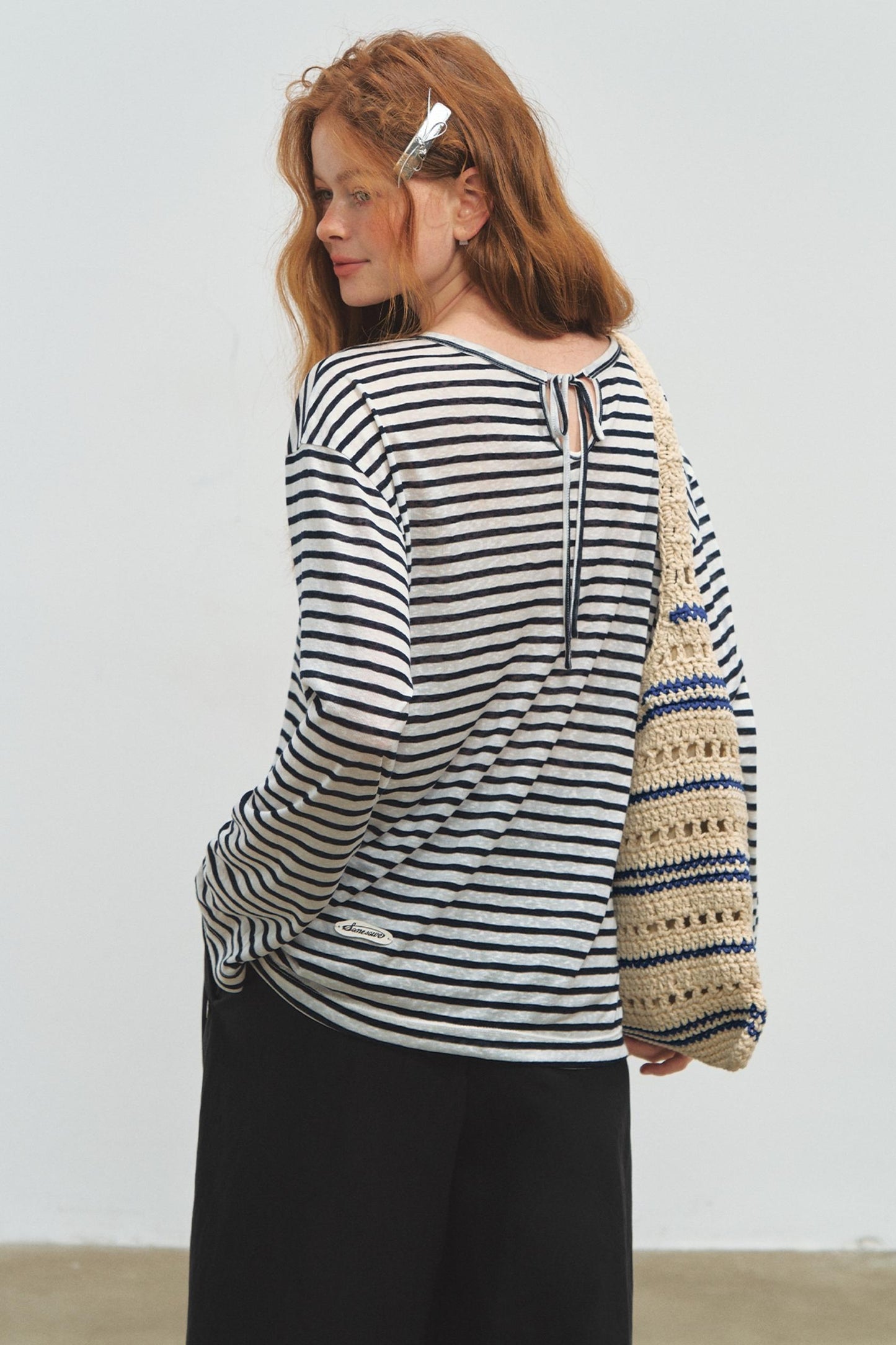 Sunshine Stripes Long Sleeve Smock
