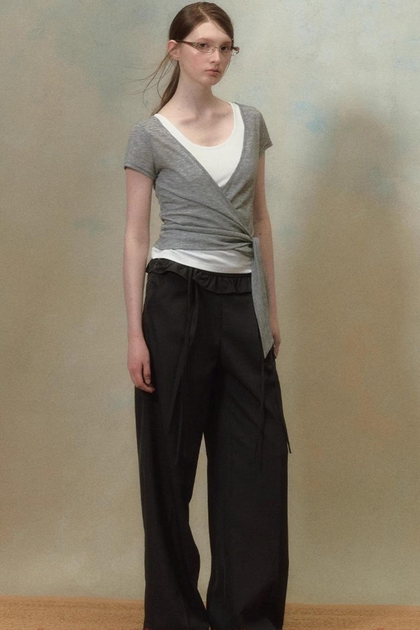 Summer Ruffle Wide Leg Pants