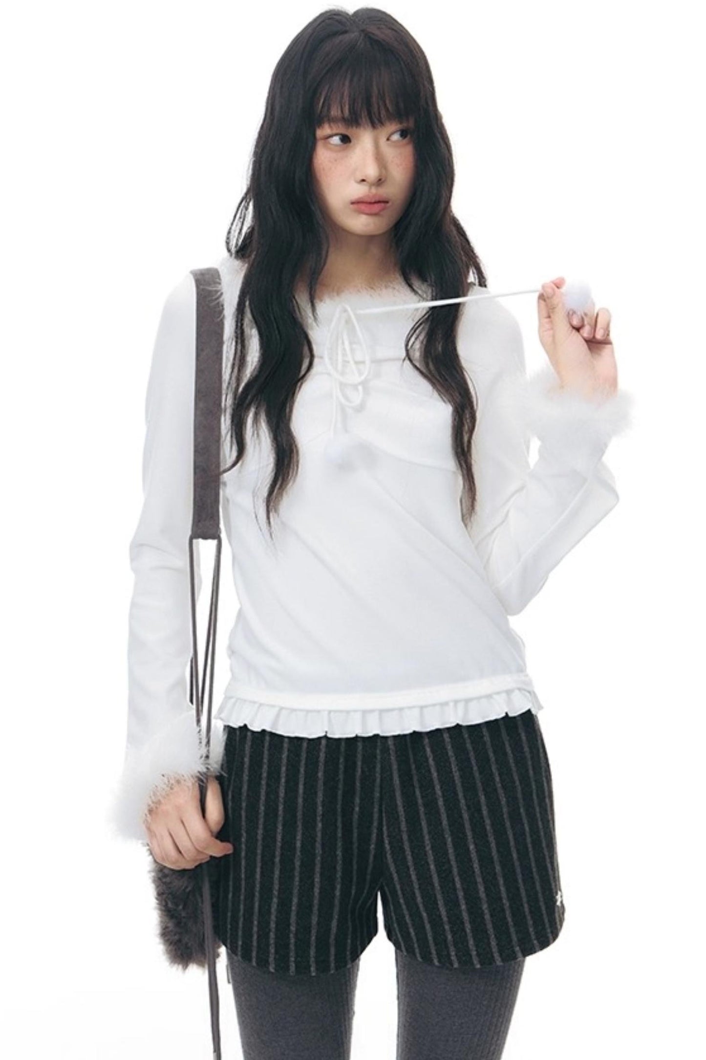 Furry Patchwork Base Layer Top