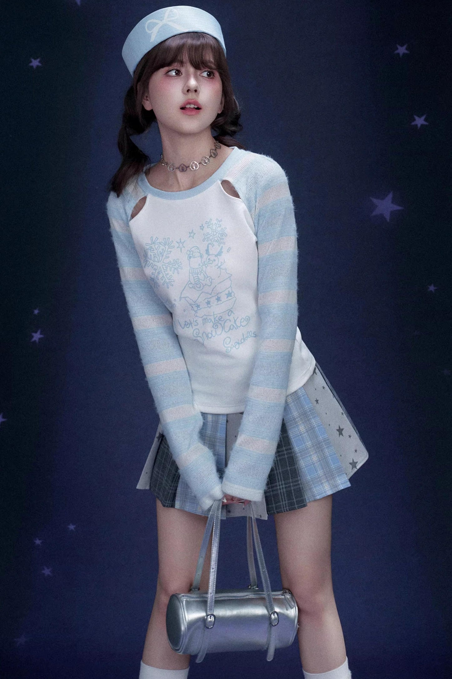 Energetic Striped Raglan Sleeve T-Shirt