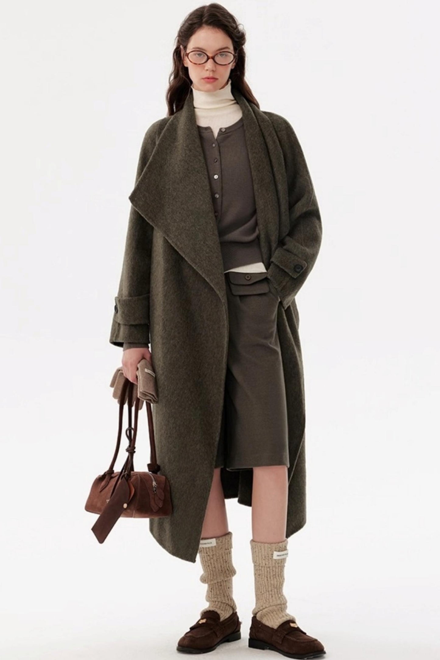 Casual Maillard Cropped Suit Pants