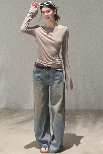 Vintage Hand-Painted Jeans Set