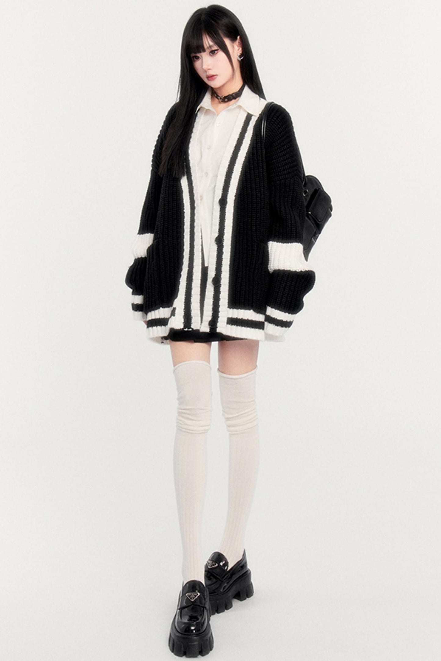 Tokyo Letterhead Retro V-Neck Cardigan