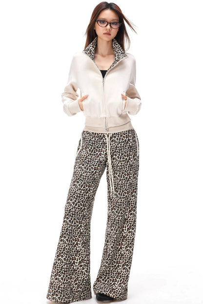 Retro Leopard Patchwork Jacket Set-Up