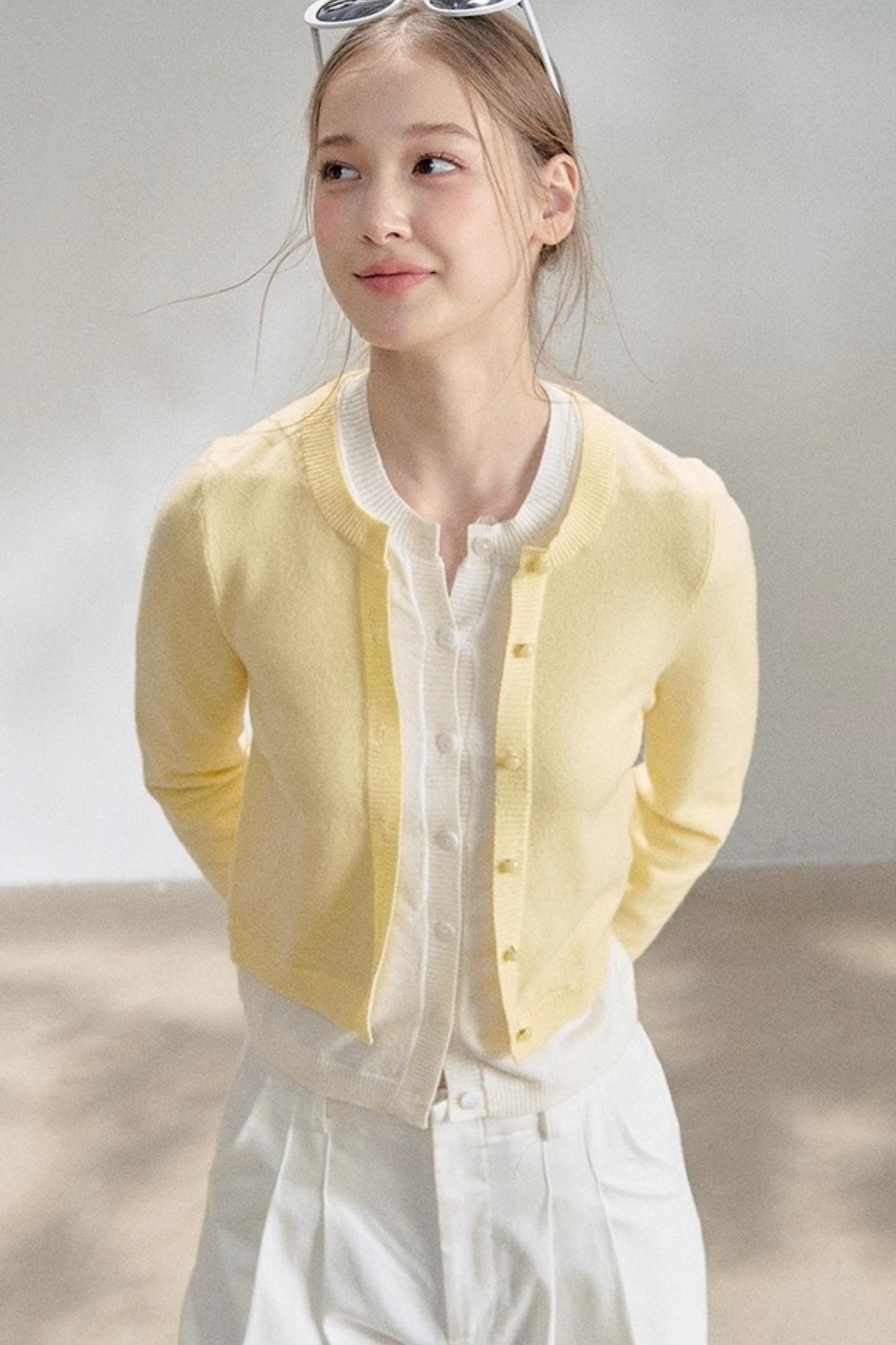 Yellow Knitted Cardigan