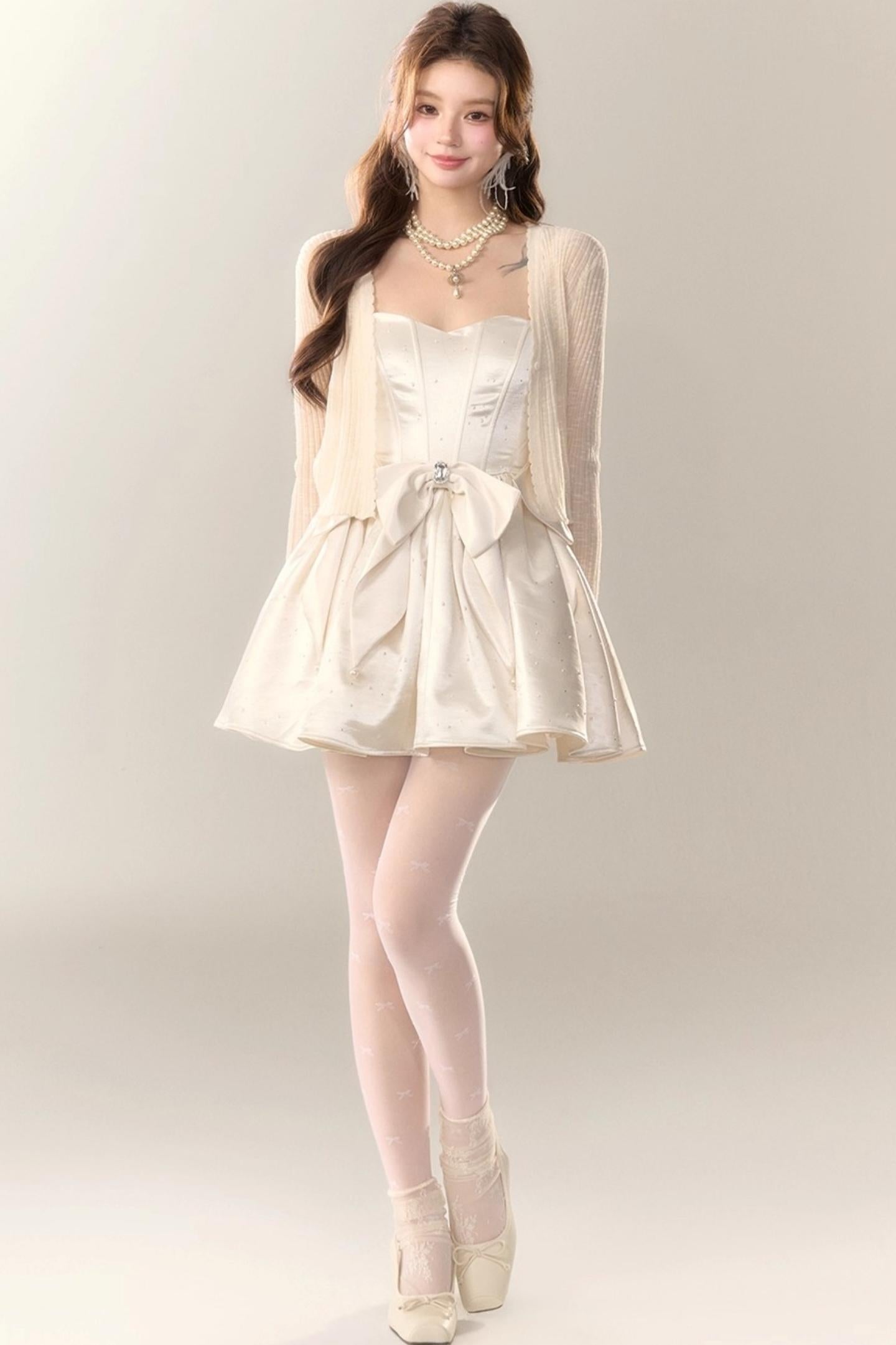 Princess Satin Tuxedo Dress