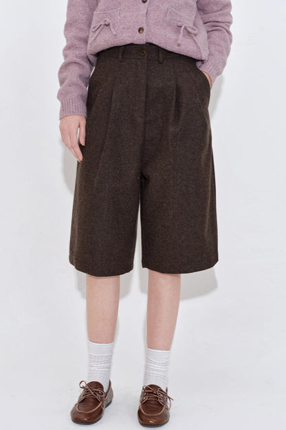 Woolen Cropped Suit Pants
